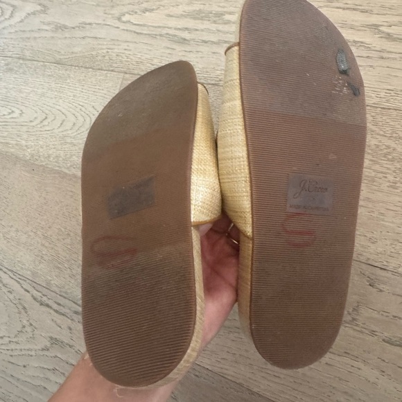 J. Crew Two Strap Woven Buckle Sandals Size 7.5 - Picture 3 of 4